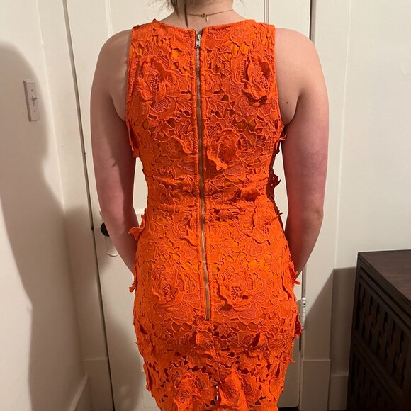 Super fun orange appliqué summer dress - Picture 8 of 13